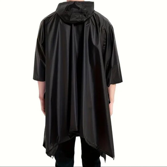 Waterproof Raincoat Poncho With Pockets - Picture 5 of 6